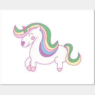 Adorable unicorn Posters and Art